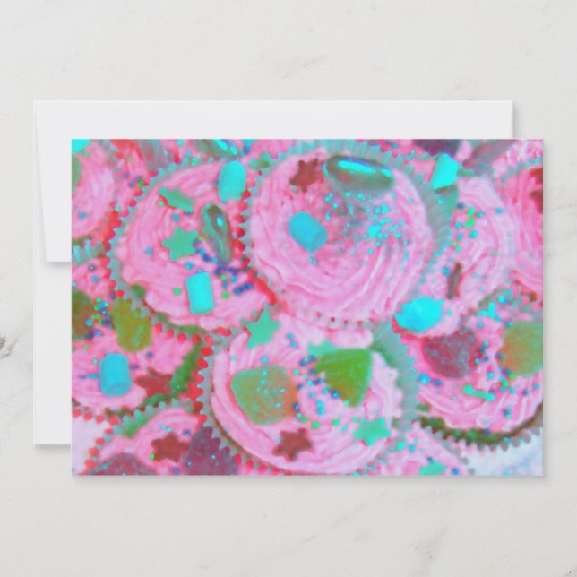 Pink Cupcakes invitation (Front)