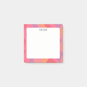 Pink Curves CUSTOM Chic Monogram Personalised Post-it Notes