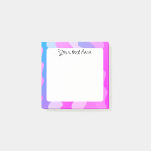 Pink Curves CUSTOM Chic Monogram Personalised Post-it Notes