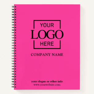 Pink Custom Business Logo Promotional Branding Notebook