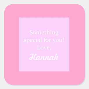 Pink Custom Childrens Gift Stickers