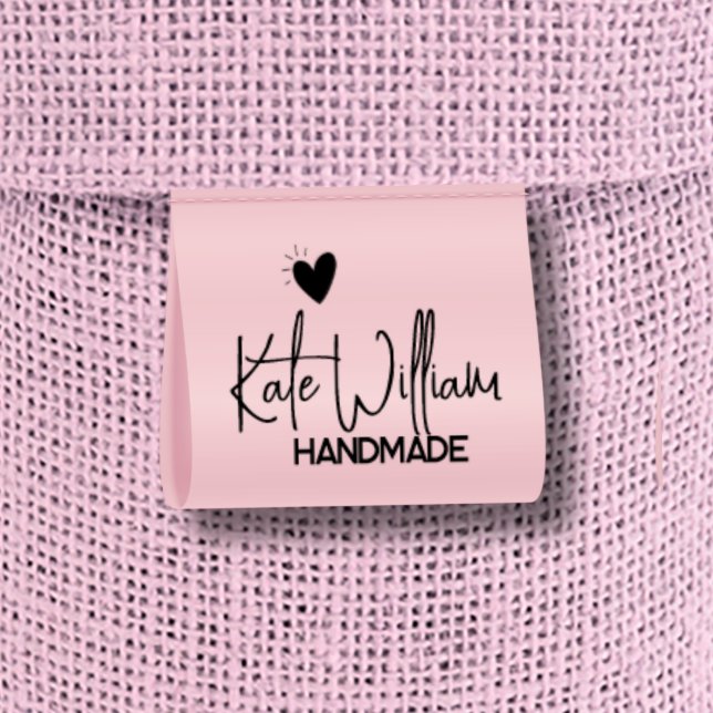 Pink Custom Clothing label for handmade item Grosgrain Ribbon (Creator Uploaded)