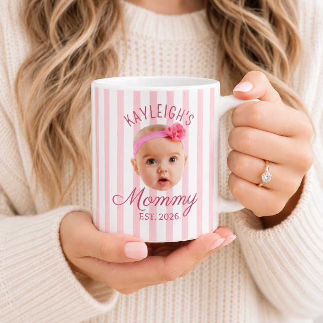 Pink Custom Face Photo Keepsake Mum Mummy Coffee Mug (Creator Uploaded)
