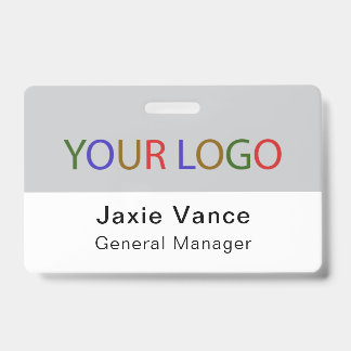 Pink Custom Hard Plastic with Metal Clip ID Badge