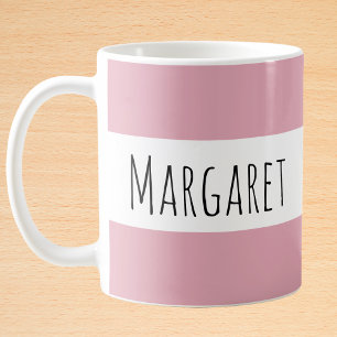 Pink Custom Name Personalized Coffee Mug