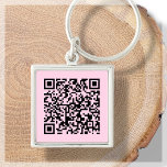 Pink | Custom QR Code Scannable Keychain<br><div class="desc">Looking for a powerful marketing tool to enhance your business? Look no further than our QR code keychains! With the ability to create a QR code directly onto the keychain, you can easily direct your customers to your website, social media pages, or other online media platforms. These keychains make great...</div>