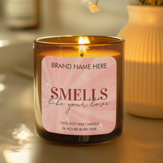 Pink Custom Valentine's Day Candle Label (Creator Uploaded)