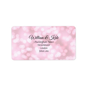 Pink custom Wedding return address labels