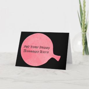 Pink Custom Whoopee Cushion Humourous Greeting Card