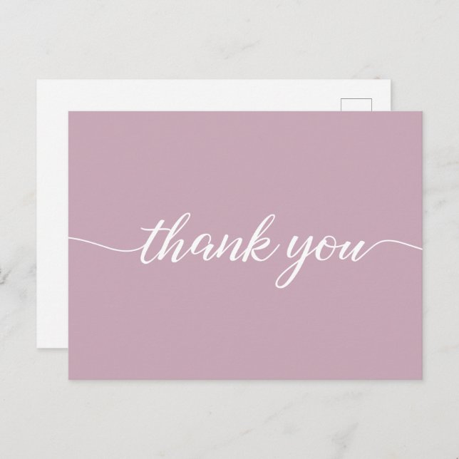 Pink Customer Appreciation No logo Thank You Postcard (Front/Back)