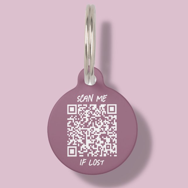 Pink Customisable QR Code | Scan Pet ID Tag (Creator Uploaded)