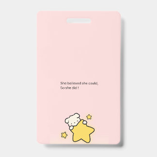 Pink Cute Badge ID Badge