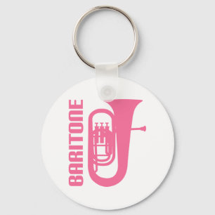 Pink Cute Baritone Design Key Ring
