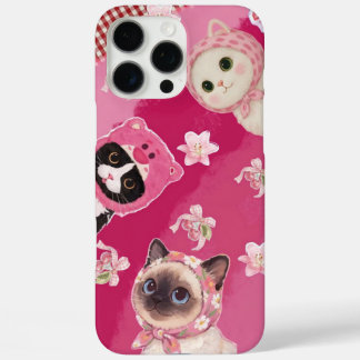Pink Cute Cat Phone Case Kawaii Kitten Aesthetic
