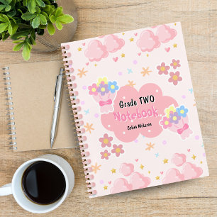 Pink Cute Colorful Custom Spiral Notebook