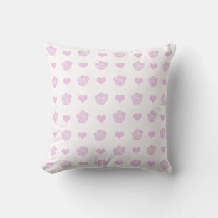 Pink Cute Cosy Modern Romantic Chic Stylish Heart Cushion