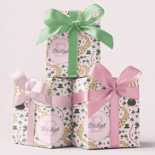 Pink, Cute & Curvy St. Patrick's Day Tissue Paper