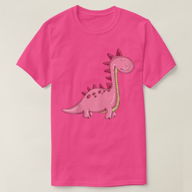 pink cute dinosaur simple  T-Shirt (Design Front)