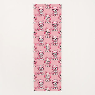 Pink Cute Dogs Yoga Mat