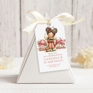Pink Cute Fairy 1st Birthday Favour Gift Tags