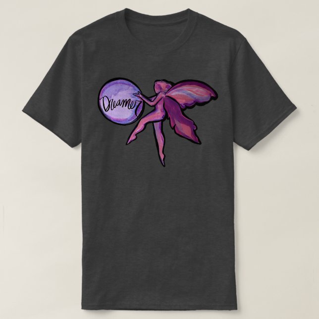 Pink cute fairy dreamers dream on T-Shirt (Design Front)
