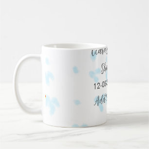 Pink cute flower baby shower watercolor modern dat coffee mug