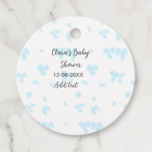 Pink cute flower baby shower watercolor modern dat favour tags