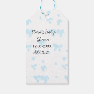 Pink cute flower baby shower watercolor modern dat gift tags