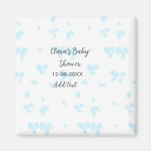 Pink cute flower baby shower watercolor modern dat magnet