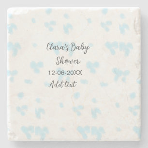 Pink cute flower baby shower watercolor modern dat stone coaster