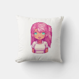 Pink cute girl cushion