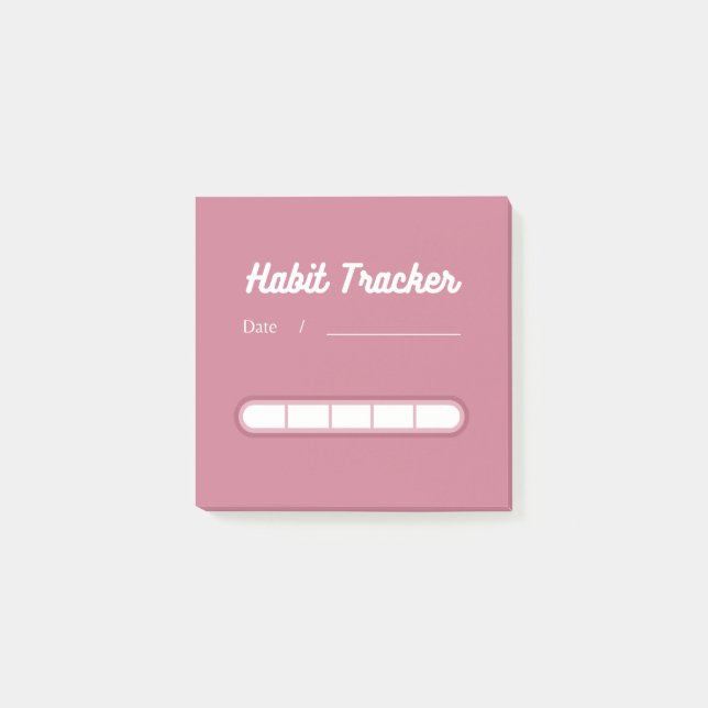 Pink Cute Habit Tracker Post-it Notes (Front)