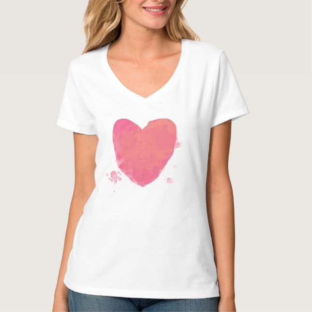 Pink Cute Heart T-Shirt (Front)