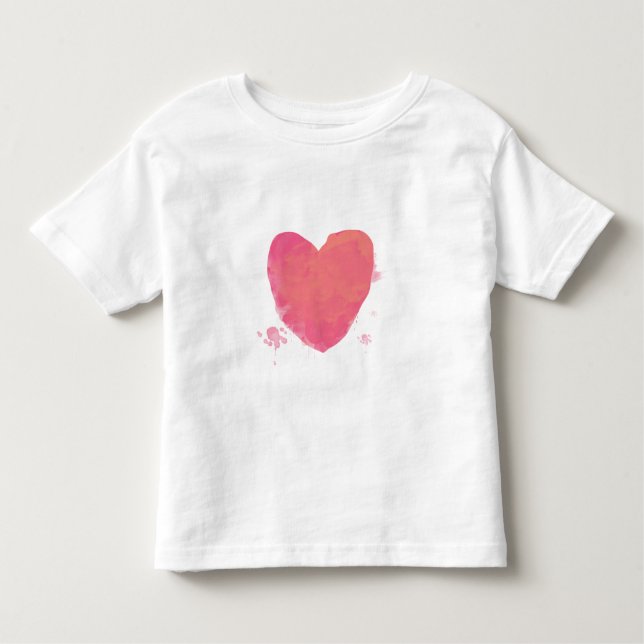 Pink Cute Heart Toddler T-Shirt (Front)