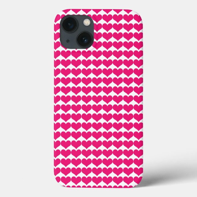 Pink Cute Hearts Pattern BT iPad Mini Case (Back)