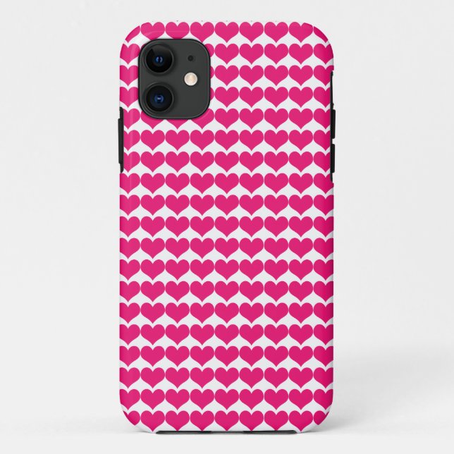 Pink Cute Hearts Pattern BT iPhone 5 Case (Back)