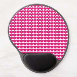 Pink Cute Hearts Pattern Gel Mousepad