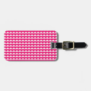 Pink Cute Hearts Pattern Luggage Tag