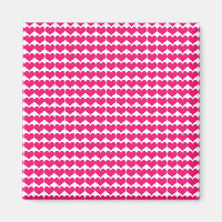 Pink Cute Hearts Pattern Magnet