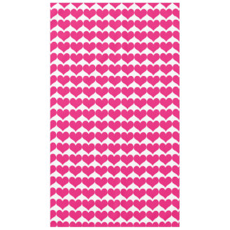 Pink Cute Hearts Pattern Tablecloth