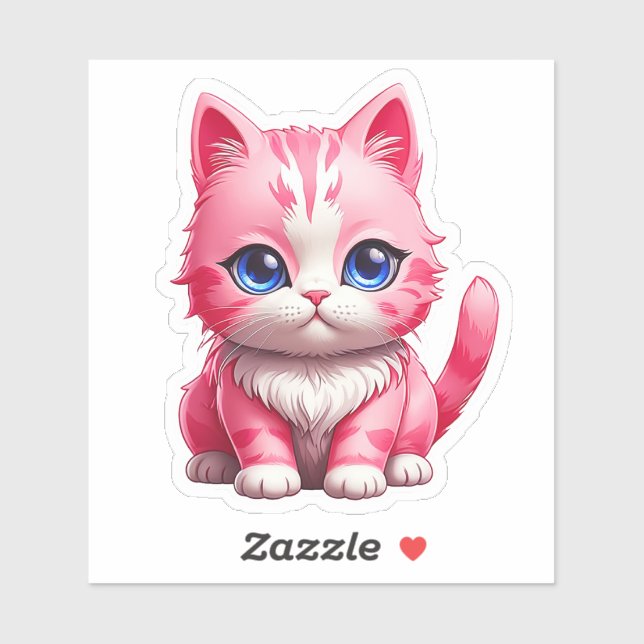 Pink Cute Kitty Cat (Sheet)