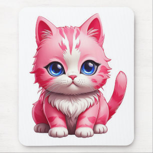 Pink Cute Kitty Cat Mouse Pad