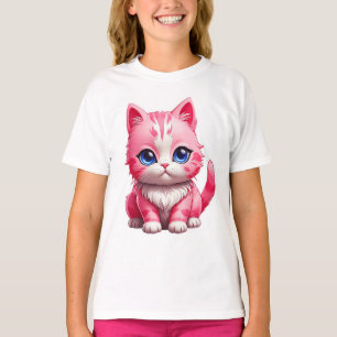 Pink Cute Kitty Cat T-Shirt