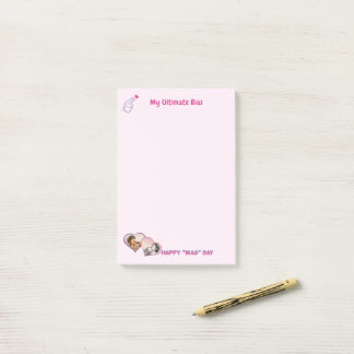 Pink cute minimalist Kdrama Kpop 2 photos girly Post-it Notes
