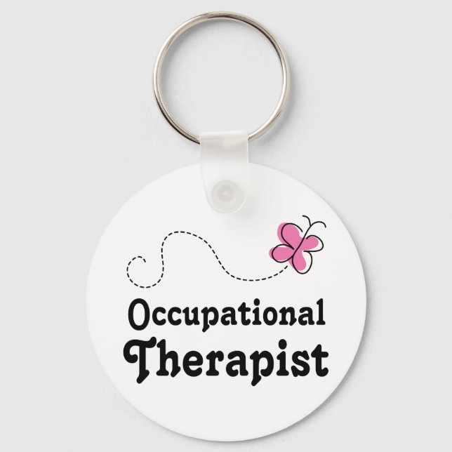 Pink Cute Occupational Therapist Key Ring (Front)