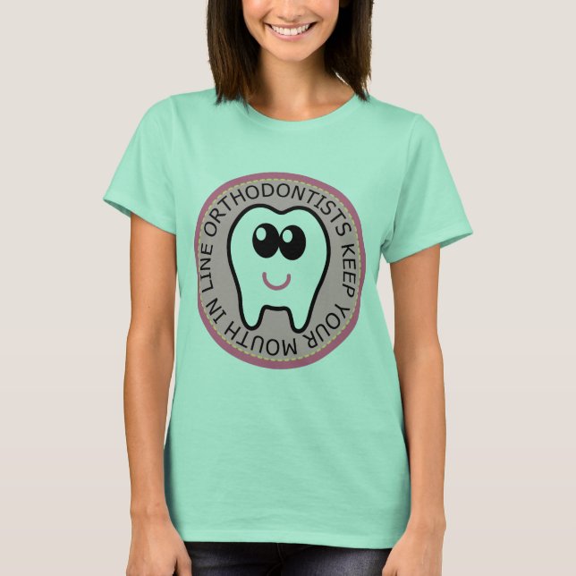 Pink Cute Orthodontist T-Shirt (Front)