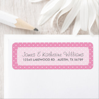 Pink Cute Polka Dots Modern Wedding