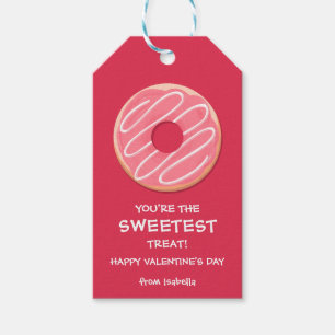 Pink Cute Valentines Day Favour Gift Tags