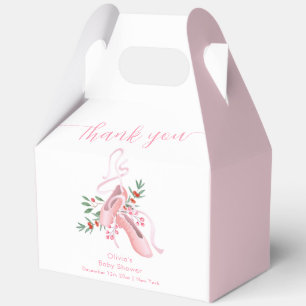 Pink Cute Winter Ballerina Tutu Cold Baby Shower Favour Box