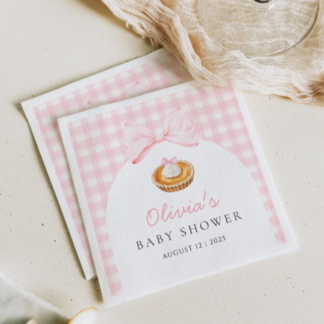 Pink Cutie Pie Baby Shower Napkin (Creator Uploaded)